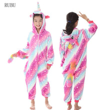Load image into Gallery viewer, Unicorn Cartoon Kids Sleepwear