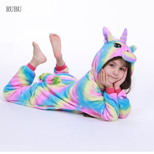 Unicorn Cartoon Kids Sleepwear