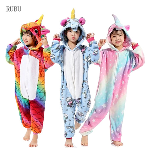 Unicorn Cartoon Kids Sleepwear